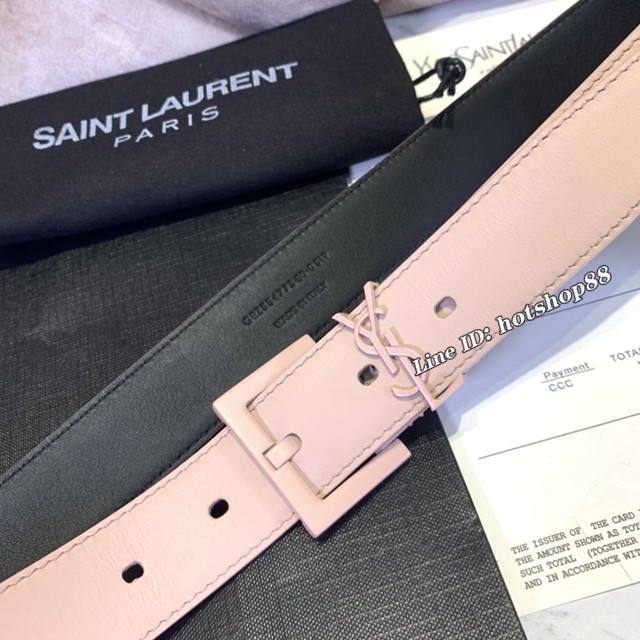 Saint Laurent女士皮帶 聖羅蘭金扣小牛皮腰帶  jjp1759